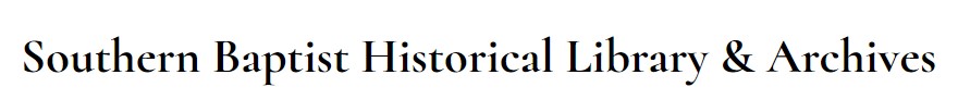 Logo of Southern Baptist Historical Library and Archives