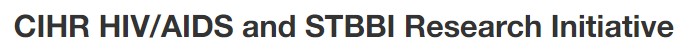 Logo of CIHR HIV/AIDS and STBBI Research Initiative