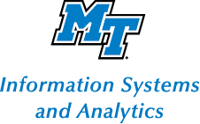 Logo of Jennings A. Jones College of Business - Department of Information Systems and Analytics