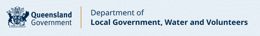Logo of Queensland Government - Department of Local Government, Water and Volunteers